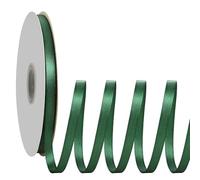 guagchuan Forest Green Satin Ribbon 10mmx 91m Ribbon Thin Solid Fabric Ribbons for Gift Wrapping Invitation Floral Hair Balloons Craft Sewing Party Wedding Popsicles Decoration Valentine's Day Bouquet