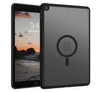 GUAGUA For iPad 9th/8th/7th Generation Case Model 2021/2020/2019 (10.2 Inch) [Compatible with MagSafe] Matte Magnetic Shockproof Translucent Thin Slim Case Cover, Black