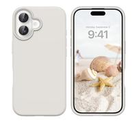 GUAGUA for iPhone 17 Case Liquid Silicone Silky Soft Gel Rubber Slim Thin Microfiber Lining Cushion Texture Cover Shockproof Protective Phone Case for iPhone 17 6.3 inch, Silver