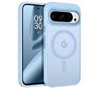 GUAGUA Magnetic for Google Pixel 10 Pro XL Case [Compatible with MagSafe & Pixelsnap] [Military Grade Protection] Translucent Matte Back Slim Anti-Scratch Anti-Fingerprint Phone Cover, Light Blue