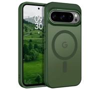 GUAGUA Magnetic for Google Pixel 10 Pro XL Case [Compatible with MagSafe & Pixelsnap] [Military Grade Protection] Translucent Matte Back Slim Anti-Scratch Anti-Fingerprint Phone Cover, Green