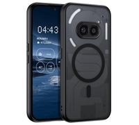 GUAGUA Mobile Phone Case for Nothing Phone 2a Case [Compatible with MagSafe] Matte Magnetic Translucent Back Shockproof Protective Case Thin Slim Cover Case for Nothing Phone 2a (6.7 Inches) Black