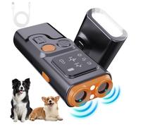 GUAHKUN Anti Barking Device For Dogs, Dog Barking Deterrent Devices, Ultrasonic Bark Stopper, 3 In 1 Handheld Ultrasonic Stop Dog Barking Device With Led Torch, Dog Training Devices Indoor Outdoor