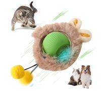 GUAHKUN Interactive Cat Toys Rolling Ball, Cat Toys For Indoor Adult Cats, Automatic Rolling Intelligence Cat Toy Ball, Moving Cat Toy, Active Rolling Ball With Tail For Cats & Dogs Pet (E)