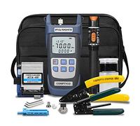 Guakiili Fiber Kit FTTH Tool Kit, 70 dBm~ + 10 dBm Optical Power Meter and 10 mW Visual Fault Locator, Fiber Cleaver Included (Mixed Colour)