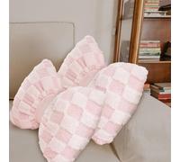 GUAKK 2Pcs Bow Pillow Cute Bowknot Decorative Cushions, Soft Bow Shaped Lumbar Pillow for Sofa, Couch, Bedroom & Car, Plush Throw Pillows for Home Decor (15.7x13.7in, Pink)