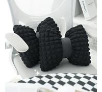 GUAKK 2PCs Bowknot Throw Pillows Set Cute Bow-Shaped Lumbar Support Floor Sitting Cushions for Sofa, Bed, Car Seats, Office Chairs Soft Plush Home Decor Pillows for Living Room & Bedroom (black)