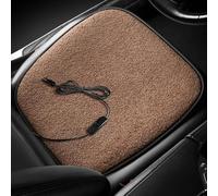 GUAKK Usb Heated Car Seat Pad with Fast Heating USB & 12V Portable Electric Heat Pad for Universal Car Office Chair Winter Warming Cushion Pet Bed Warmer Electric Seat Warmer (brown)