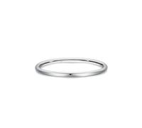 Gualiy 14K White Gold Ring Wedding Ring, Engagement Rings Stackable Polished Band Women's Promise Rings Size N 1/2