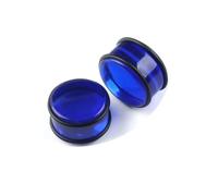 Gualiy 2 PCS 1/2 Acrylic Ear Gauges for Men, Womens Ear Plugs Round Shape Tunnels 12mm, Blue