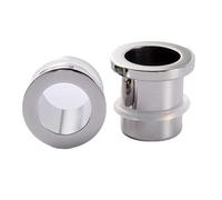 Gualiy 2PCS Surgical Steel Tunnel Gauges, Tunnels and Plugs For Women 10.5mm Silver Hoop Tunnel Plugs For Ears