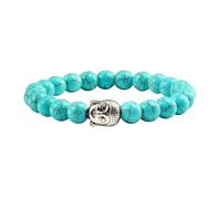 Gualiy Bead Bracelet, Blue Turquoise Bracelet with Buddha's Head for Women Men