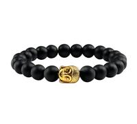 Gualiy Bead Bracelet for Women and Men, Matte Stone Bracelet with Buddha's Head