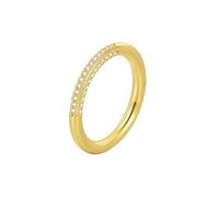 Gualiy Wedding Bands for Women Yellow Gold, 14K Simple Round Moissanite Marriage Ring Size I 1/2