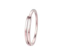 Gualiy Women Engagement Ring 9K Rose Gold, Simple Hollow Band Marriage Promise Rings Size X 1/2