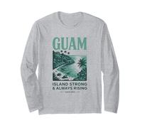 Guam Island Strong & Always Rising Since 1898 Tropical Pride Long Sleeve T-Shirt