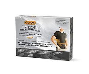 Guam Snell Men's Slimming T-Shirt with Flat Stomach Effect - Reduced and Remodel Abdominal Zone, Improves Microcirculation Wear >6H/Day - S/M - Black - Well-Being to Wear