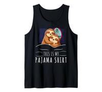 Guamanian Flag Pajama Sleeping Sloth Sleepover Guam Tank Top
