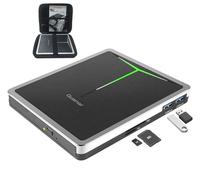 Guamar External DVD Drive for PC: USB-C CD Burner Player for Laptop Mac Windows 11 with SD/TF Slot/2 USB Ports/Carrying Case Read Write Music/Movie/Photo Portable Plug & Play