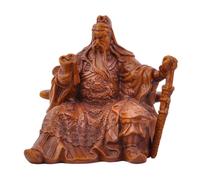 Guan Gong Reading Statue God of Wealth Sculptures Guan Yu Figurine Living Room Office Home Decor (A)