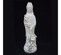Guan Yin Statue Quan Yin Statue Buddhist Avalokiteshvara Kuanyin / Dripping Water Guanyin Statue on Three Dragons -Best Chinese Feng Shui Gifts (11.9")