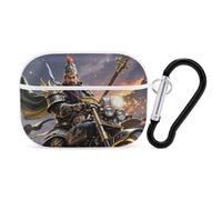 Guan Yu Rides A Motorcycle AirPod Pro Case, Anti Scratch Hard PC Cover with Keychain, AirPod Pro 2nd/1st Case Accessories for Women Men, White-Style