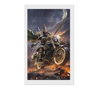 Guan Yu Rides A Motorcycle Diamond Painting Kits for Adults Beginners 12x20 Full Drill Diamond Art with DIY Tools Square 5D Diamonds Dots Crafts Gem Art Paint by Diamonds for Home Wall Decor Relaxin