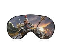 Guan Yu Rides A Motorcycle Eye Mask for Women & Men, Breathable & Adjustable Eye Cover, Ultra Soft Sleep Mask, Lightweight Travel Blindfold for Airplane, Nap, Night Sleeping