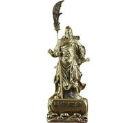 Guan Yu Statue Chinese General Figurines Vintage Guan Gong Sculpture Feng Shui Ornament Good Lucky Office Decoration for Home