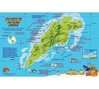 Guanaja Bay Islands Honduras Dive Map & Coral Reef Creatures Guide Franko Maps Laminated Fish Card