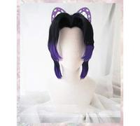 GUANBBD Cosplay Wig Demon Slayer Kimetsu no Yaiba Kochou Shinobu Wig Cosplay Costume Heat Resistant Synthetic Hair Women Cosplay Wigs Wig with Butterfly