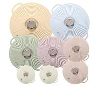GUANCI 8 Pack Silicone Lids for Bowl Silicone Microwave Cover with 6 Sizes Reusable Heat Resistant Lids Fits Cups, Bowls, Plates, Pots, Pans, Skillets, Stove Top, Oven, Fridge Dishwasher Safe