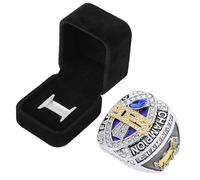 guancrown 2025 Fantasy Football Championship Ring Award Prize Trophy Sports Winner FFL Champion Ring, size 13, Zinc, White Diamond