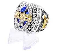 guancrown 2025 Fantasy Football Championship Ring Award Trophy Winner Sport FFL Champion Ring Size 9, Zinc, White Diamond
