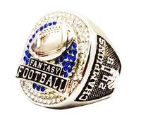 guancrown Fantasy Football Championship Ring 2019 Trophy Prize, size 11, Zinc, White Diamond