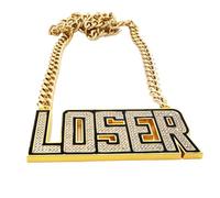 guancrown Last Place Loser Necklace Chain Medal Toilet Bowl Trophy Championship Ring Award Neck Chain, 11, Metal, circle
