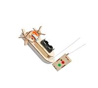 Guangcailun 3D Wooden Puzzle Boat Kits Fun Educational Toys For Kids To Science Concepts Through for Creative Play DIY Wooden Science Experiment Model Kits RC Boat