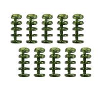 Guangcailun 5 Rings Loose Book Rings Easy Access Solution For Customizing School Stationery At Home Made Of Durable Plastic Photo Album Comb Binding Calendar Accessory, dark green, Diameter 15mm