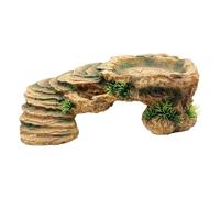 Guangcailun Aquatic Turtle Basking Platform Ramp Shelf Ladder Exotic Animal Habitat With Stunning Decor Creating Natural Feel For Pet. Turtle Resting Platform Can Be Placed In