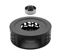 Guangcailun Charming Teapot Warmer with Candle Holder Ergonomic Made of 430 Stainless Steel to Preserve Home 430 Stainless Steel Teapot Holder Insulation Base, Multi Holes, 150x55mm