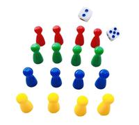 Guangcailun Classic Flying Chess Pieces Set Complete With 16 Durable Pieces And Dice Beginners Teens Adults Game Nights Strategy Board Game Portable Chess Piece Dice Set