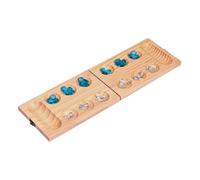 Guangcailun Classic Strategy Mancala Board Game For Teen Features Foldable Wooden Board Travel Game Fun But Also Has Important Educational Value. Helps Develop Mathematical Skills