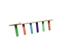 Guangcailun Cockatiel Wood Perch Gym Ladder Exercise Stand Encourages Activity While Ensuring Safe Chewing For Feathered Friends Climbing Hanging Bird Toy Parakeet Bath Perch Toy, colorful, 6 tier