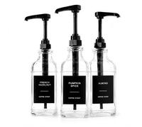 Guangcailun Coffee Syrup Dispenser 500ml Square Glass,transparent 3pcs | Designed For High Volume Beverage Stations With Easy Grip Shape And Reliable Non Clog Pump