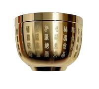 Guangcailun Copper Materials Feng Shui Hundred Blessings Bowl For Abundance And Good Fortune Wide Application Fine Workmanship, gold 6CM