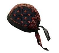 Guangcailun Cycling Where Fashion Meets Function Skull Pirate Hats Breathable Lightweight Comfortable Beaning Quick Dry Soft Men Cotton Helmet Liner Women Adults Outdoor Sport, Orange and Black, M