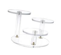 Guangcailun Display Riser Stand Useful for Jewelry Display Stands for Rings Bracelet Watches and Vibrant Cupcake Stand Events Cupcake Rack for for Action Figures, Clear, 85mm