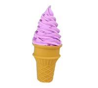 Guangcailun Display Sample Cold Drink Cold Drink Sample Fake Ice Cream Cone Artificial Ice Cream Model Suitable For Retail Showcases Cake Decorating Fake Food Dessert Photo Prop, Violet, 6x6x14cm