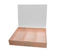Guangcailun Dustproof Nail Tip Storage Container Spacious With 30 Cells Organizing Nail Supplies Providing Ample Space For Art Designs. Large Capacity Art False Organizer Home, Pink, 24x19x4.5cm