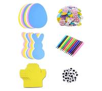 Guangcailun Easter Crafts For Kids Classroom Fun Foam Stickers Set Bunny Ornaments DIY Easter Gifts For Children 8 Rabbit Sheets Crafts For Kids Classroom Rabbit Chick Egg